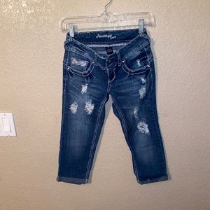 Amethyst Blue Jeans Cropped